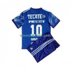 Camisola Tigres UANL André-Pierre Gignac 10 Criança Equipamento Segundo 2022-2023 Manga Curta